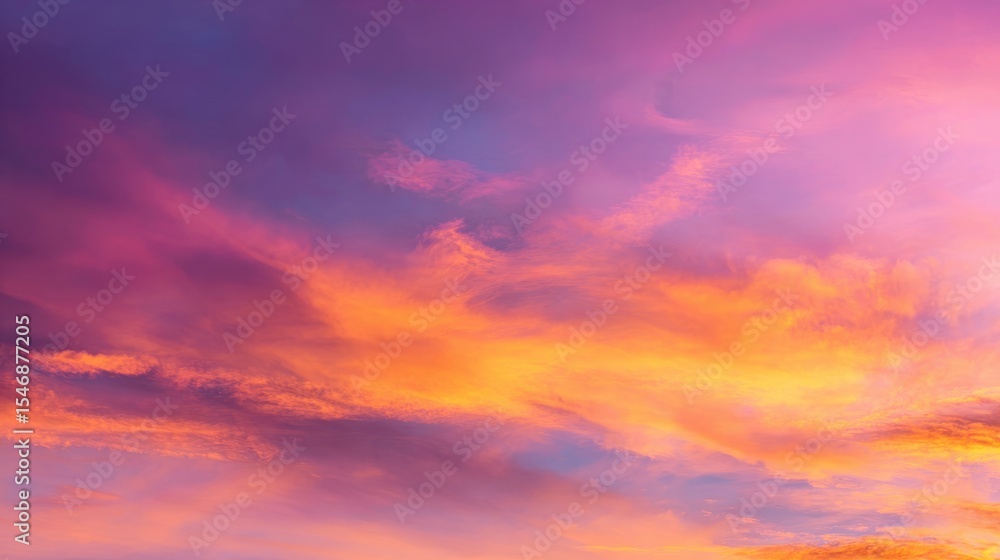 custom made wallpaper toronto digitalVibrant sunset gradient from orange to purple, serene and abstract. Nature's breathtaking color symphony.