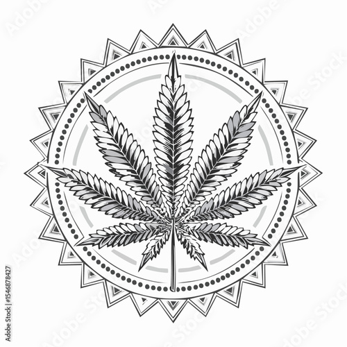 Organic cannabis illustration vector isolated on white background.