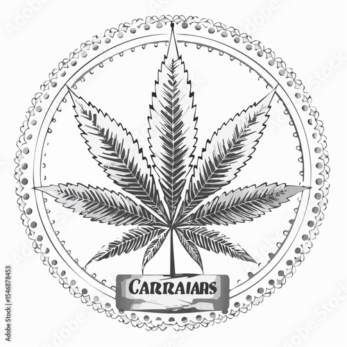 Organic cannabis illustration vector isolated on white background.