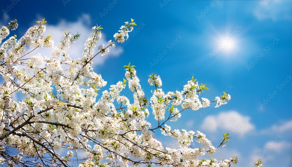 spring blossoms against blue sky spring blossoms against blue sky