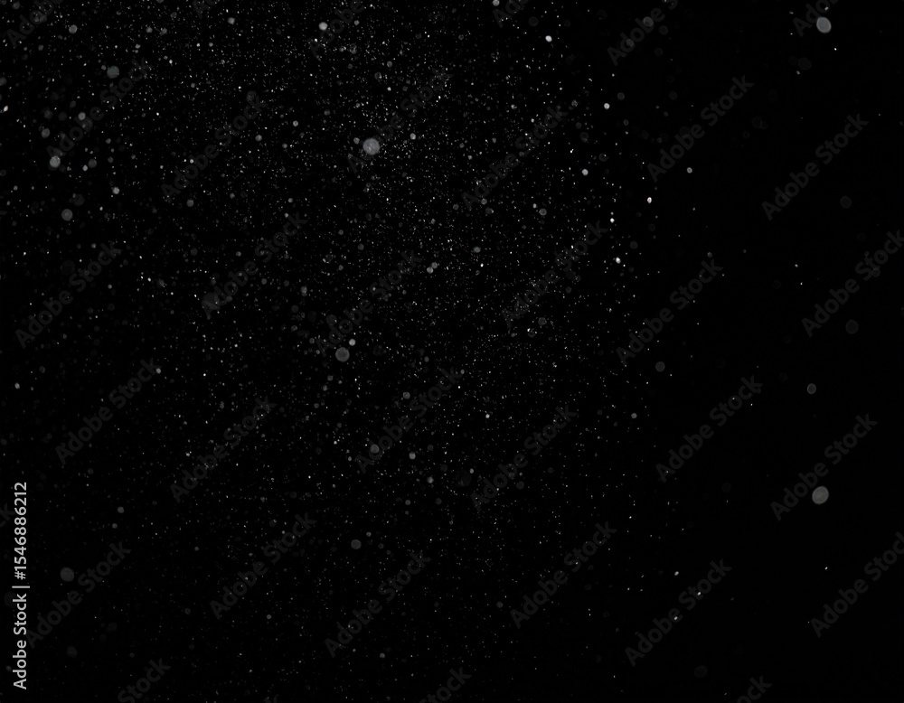 Fototapeta premium Soft Dust Particle Overlay – Black Background