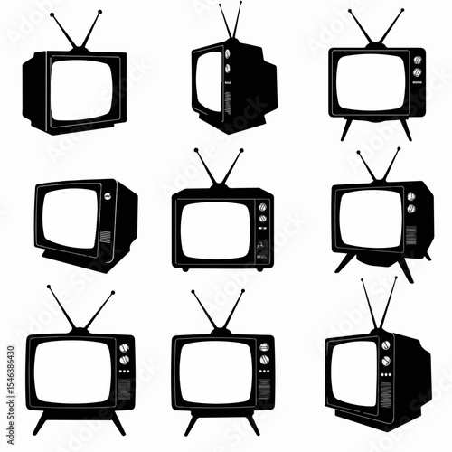 Vintage televisions retro technology entertainment television set