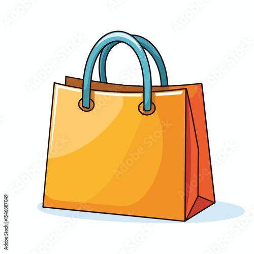 Professional Shopping Bag Isolated on White Background for Retail Store Sale Concept