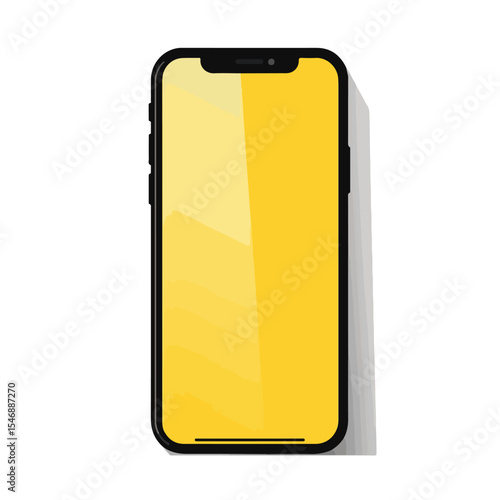 Professional Smartphone Mobile Technology Yellow Screen Image for Marketing Materials
