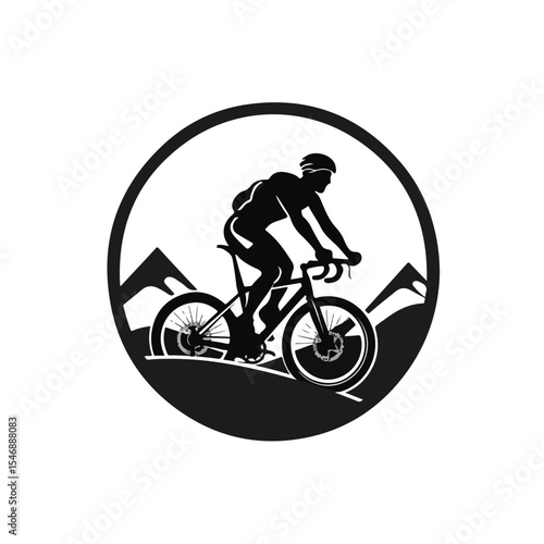 Professional Bicycle Racing Challenge Yourself Icon for Sporting Events Promotion