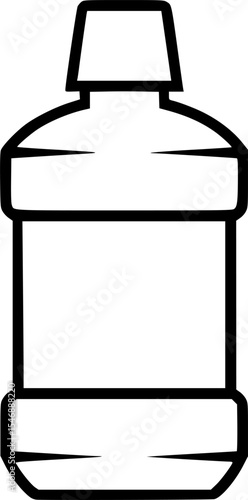 Minimalist mouthwash bottle icon design
