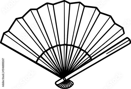 Vector icon of a wedding program fan

