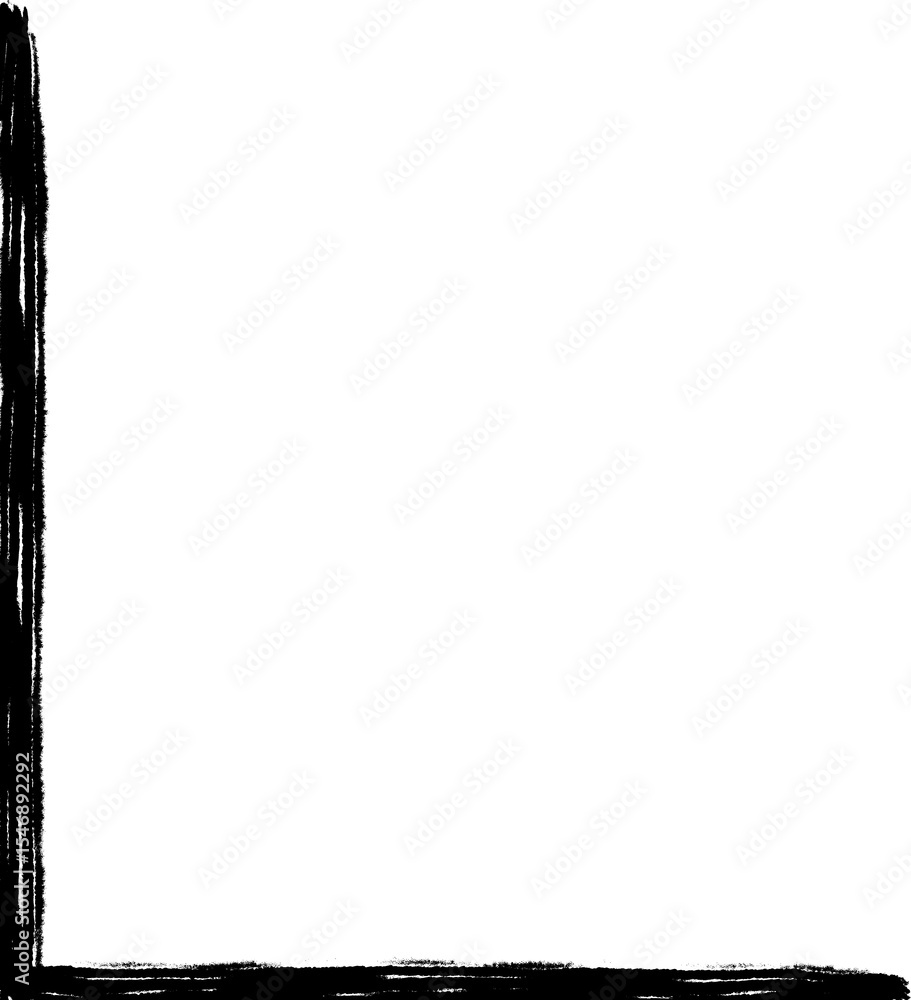 Obraz premium Corner frame doodle hand drawing element