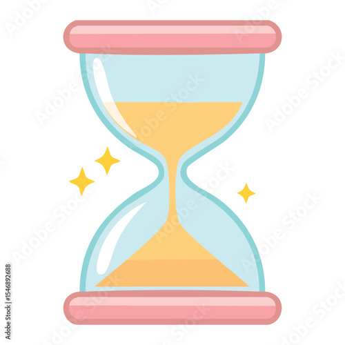 An Hourglass with sand. Symbolizing the passage of time and the importance of making the most of every moment.