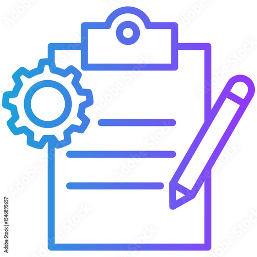 Requirements line gradient icon