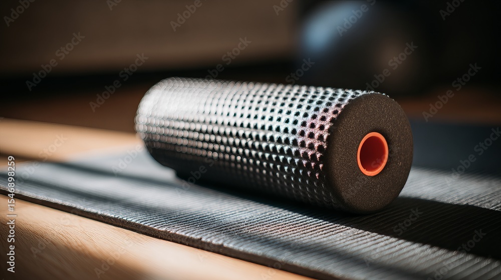 Obraz premium High Density Foam Roller for Muscle Relaxation and Myofascial Release Perfect for Fitness Yoga and Physical Therapy Exercises Improve Flexibility and Mobility Deep Tissue Massage 