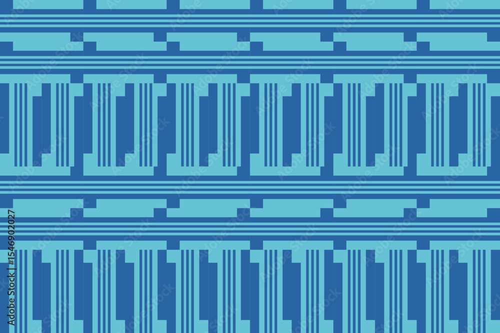 Obraz premium Rectangle and Square Shapes and Designs Blue Colors Geometric Pattern Abstract Background Geometric Background