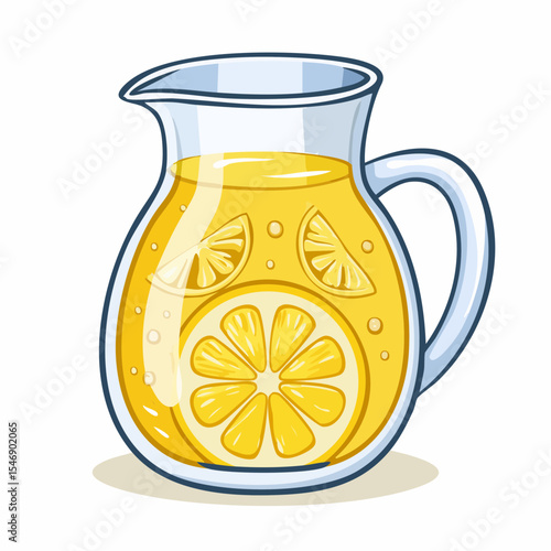 Vector Image:  Cool Summer Thirst Quencher:  Pitcher of Lemonade 1