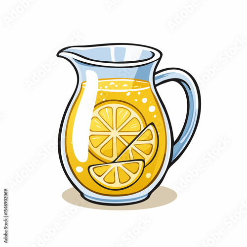 Vector Image:  Cool Summer Thirst Quencher:  Pitcher of Lemonade 4