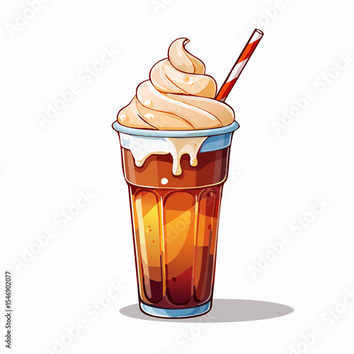 Vector Image:  Cool Summer Thirst Quencher:  Root Beer Float 3