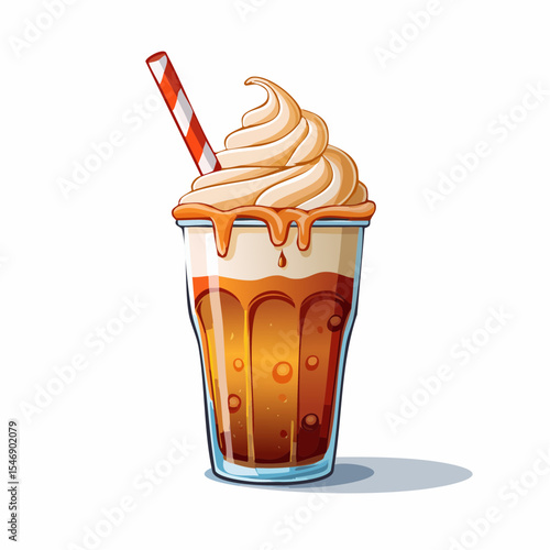 Vector Image:  Cool Summer Thirst Quencher:  Root Beer Float 2