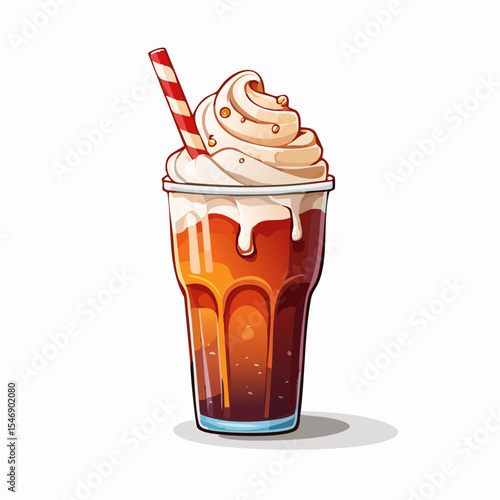 Vector Image:  Cool Summer Thirst Quencher:  Root Beer Float 1