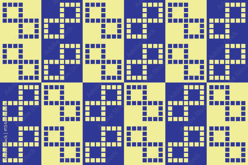 Fototapeta premium Rectangle and Square Shapes and Designs Blue Colors Geometric Pattern Abstract Background Geometric Background