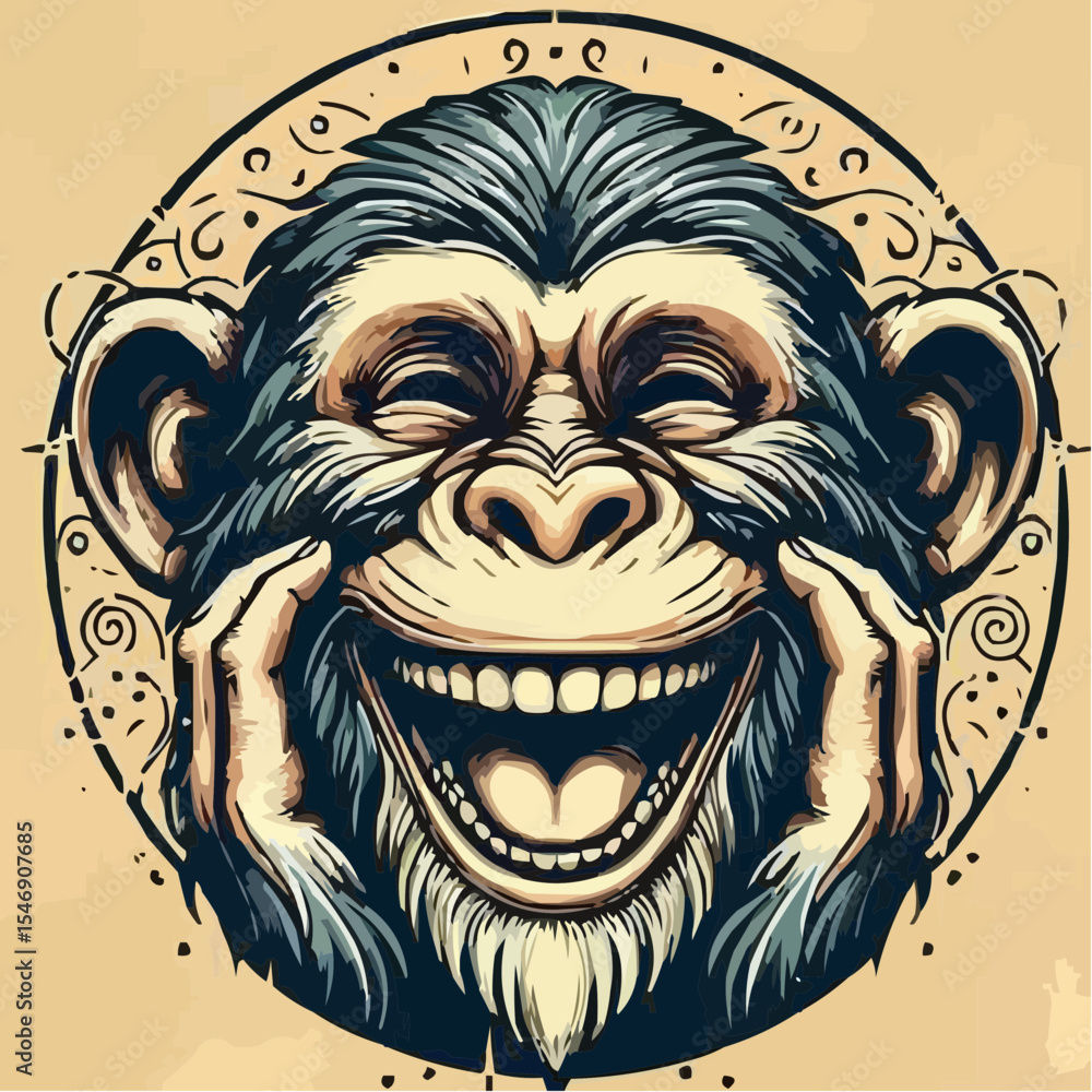 Obraz premium alternative digital art of a funny monkey 70