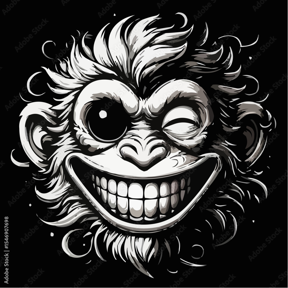Obraz premium alternative digital art of a funny monkey 65