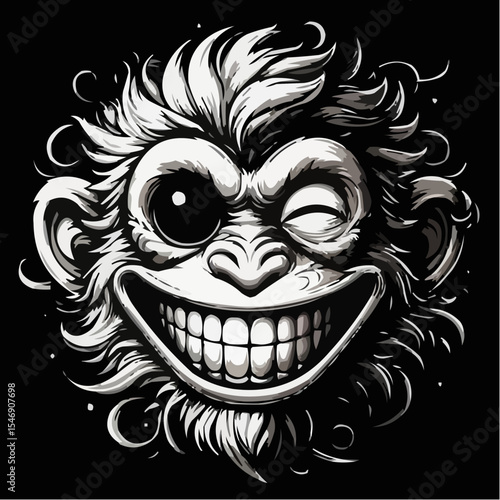 alternative digital art of a funny monkey 65