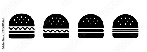 Burger icon vector. burger sign and symbol. hamburger