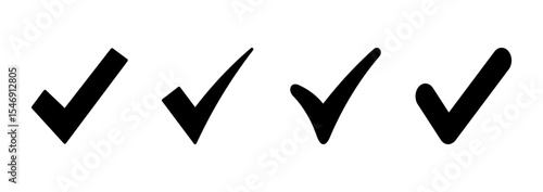 Check mark icon vector. Tick mark sign and symbol