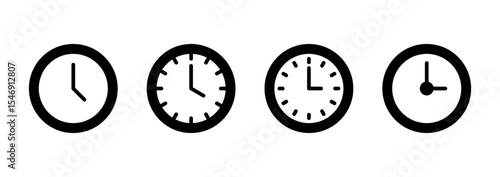 Clock icon vector. Time sign and symbol. watch icon