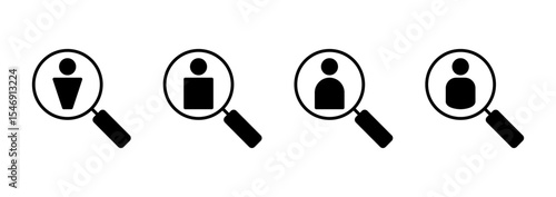 Hiring icon vector. Search job vacancy sign and symbol. Human resources concept. Recruitment