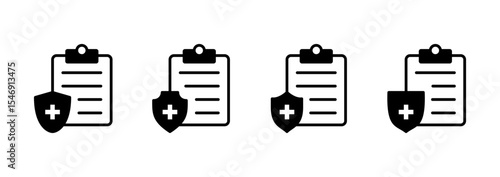Medical insurance icon vector. health insurance sign and symbol