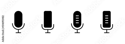 Microphone icon vector. karaoke sign and symbol