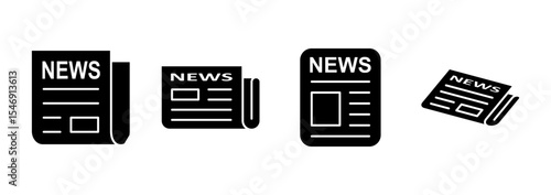 Newspaper icon vector. news paper sign and symbolign