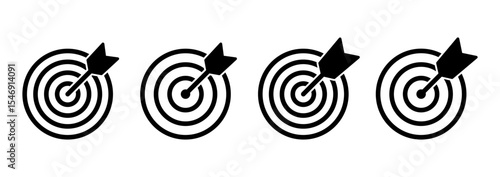 Target icon vector. goal icon vector. target marketing sign and symbol