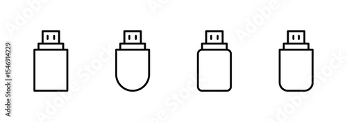 Usb icon vector. Flash disk sign and symbol. flash drive sign.