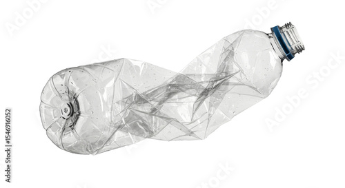 Wallpaper Mural Crumpled plastic bottle isolated on white background Torontodigital.ca