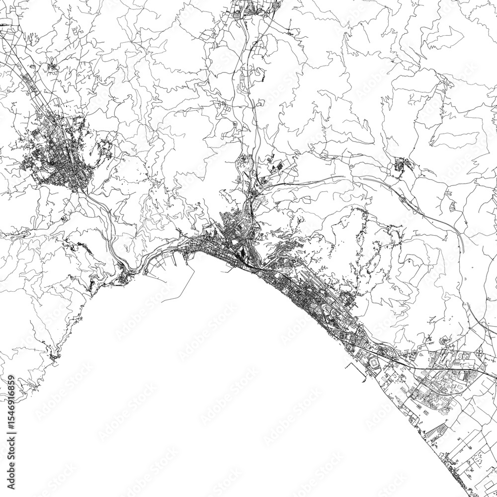 Fototapeta premium 3D illustration of city and urban in Salerno Italy