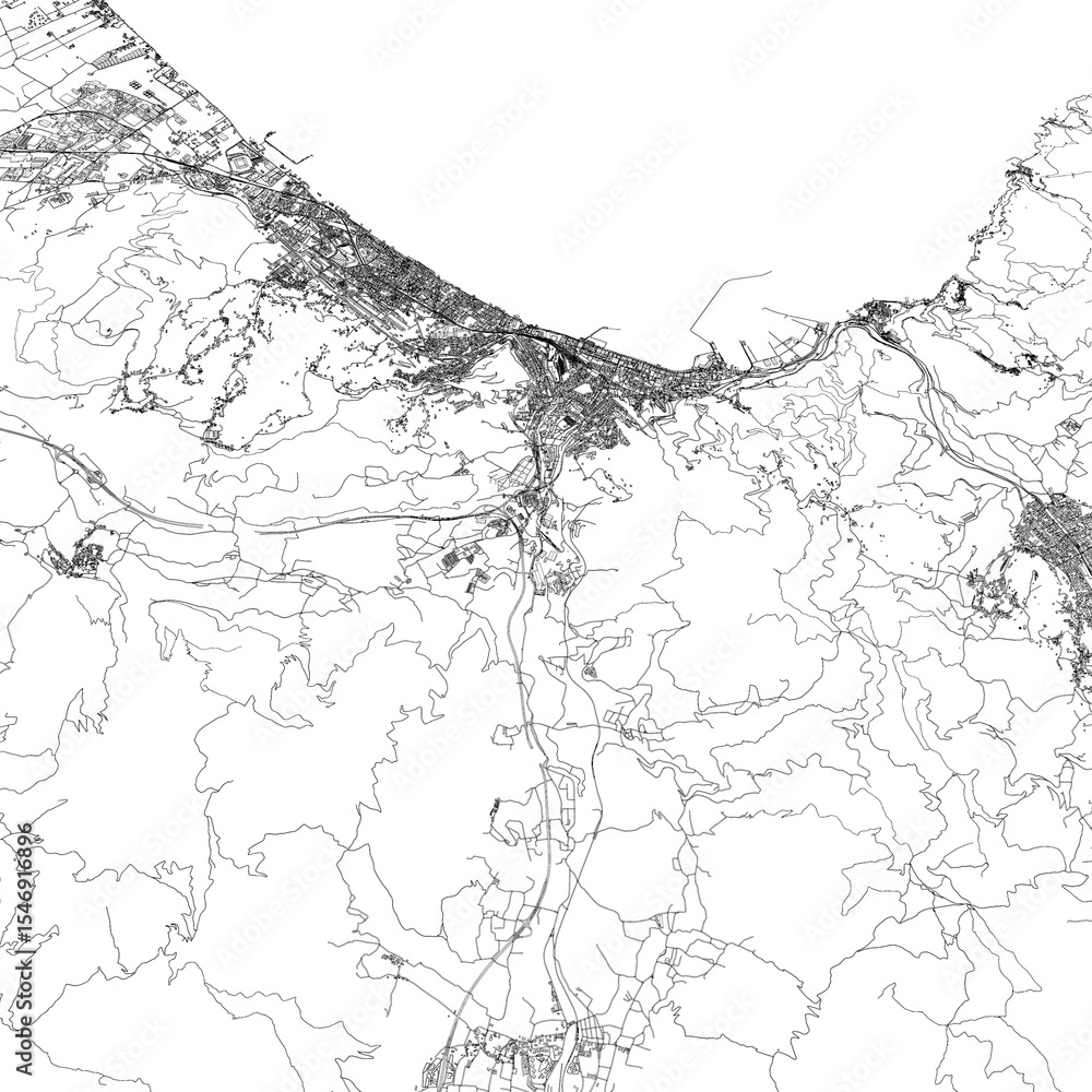 Naklejka premium 3D illustration of city and urban in Salerno Italy