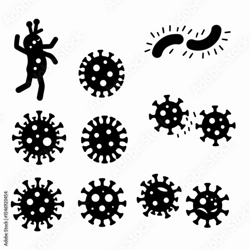 Germs and viruses disease outbreak symbol