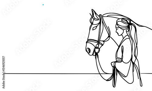 The Tethered Connection, Subtle illustration of trust between handler and horse