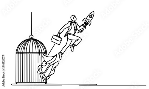 Out of the Cage, Into the Stars, Breaking free and launching into possibility