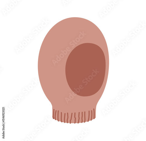 Snood Hat. Winter Knitted Head Fashion accessory cap clothing technical illustration. Vector headgear for Men, women, unisex style, flat template CAD mockup sketch outline isolated