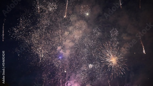 Wallpaper Mural Fireworks exploding in the night sky during a celebration Torontodigital.ca