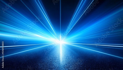 blue light flare flash light streak ray large light flare behind the planet