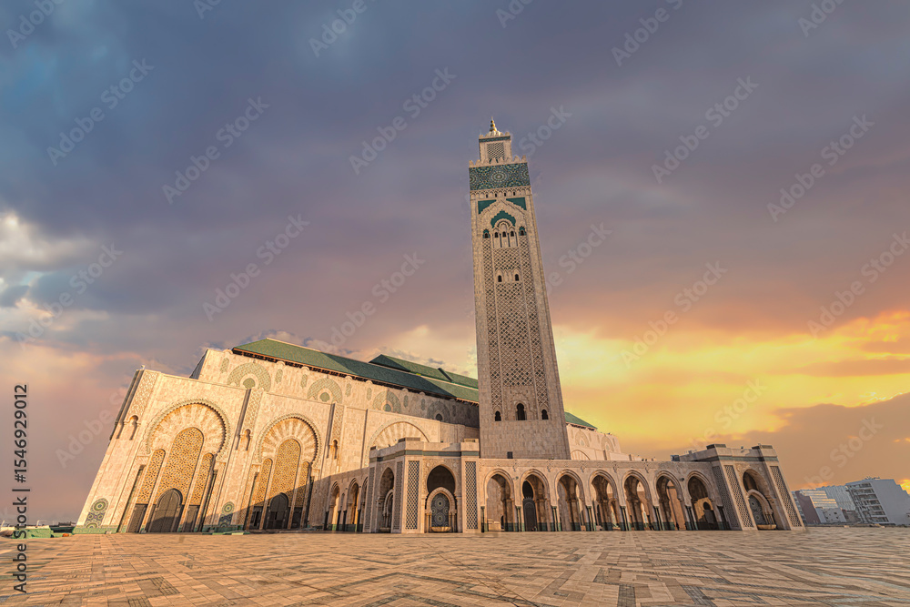 Fototapeta premium Hassan II Mosque, Casablanca, Morocco.