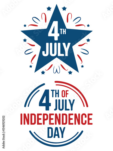 4th of July Vector Design with Statue of Liberty, Fireworks, and American Flag Elements – Independence Day Illustration