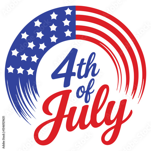 4th of July Vector Design with Statue of Liberty, Fireworks, and American Flag Elements – Independence Day Illustration