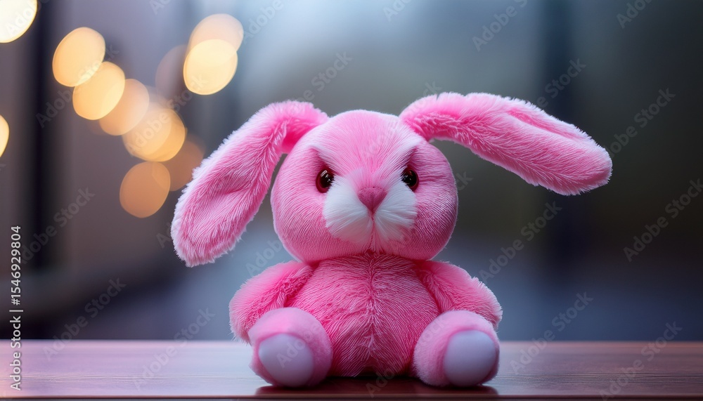 Fototapeta premium a pink stuffed animal rabbit