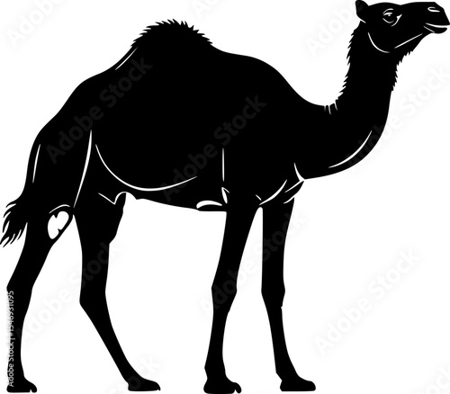 Arabian Camel silhouette Illustration Vector
