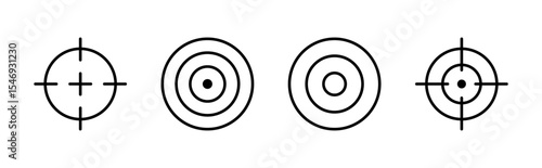 Target icon set. goal icon vector. target marketing icon vector