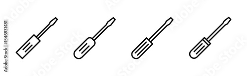 Screwdriver icon set. tools icon vector
